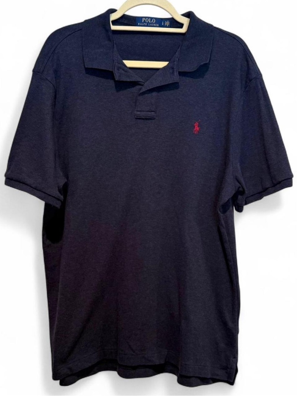 Polo by Ralph Lauren Navy Short-Sleeve Polo with Red Pony